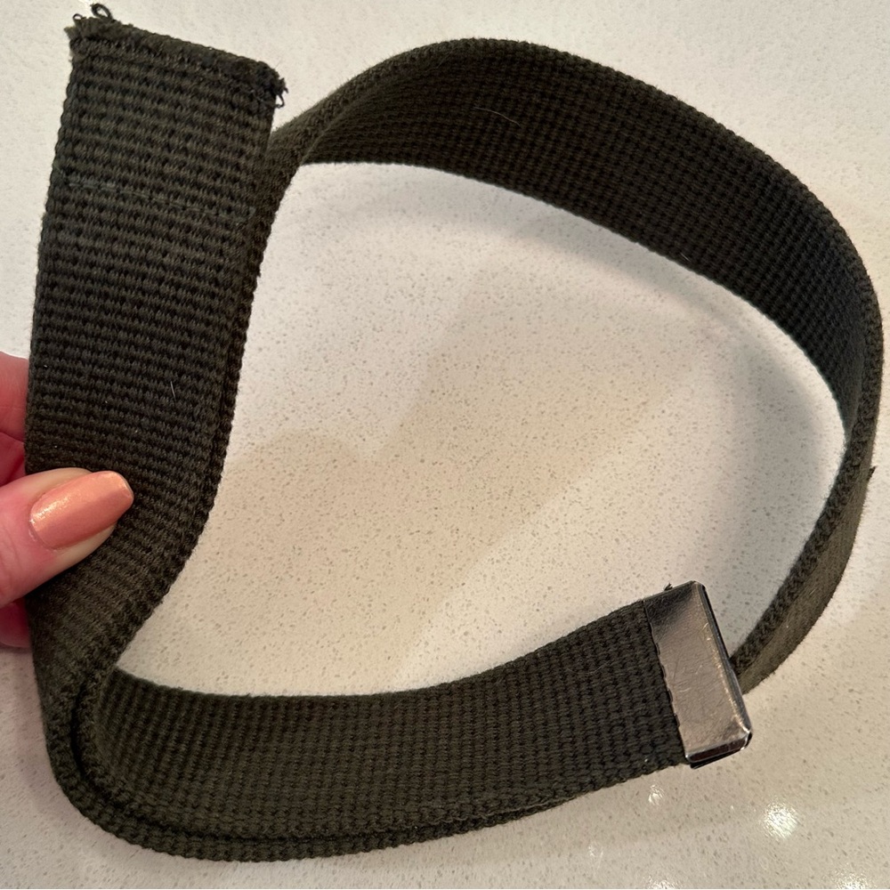 BSA Boy Scouts of America Olive Green Adjustable Belt 32”